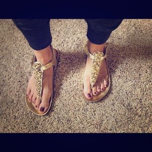Mossimo gold sandals